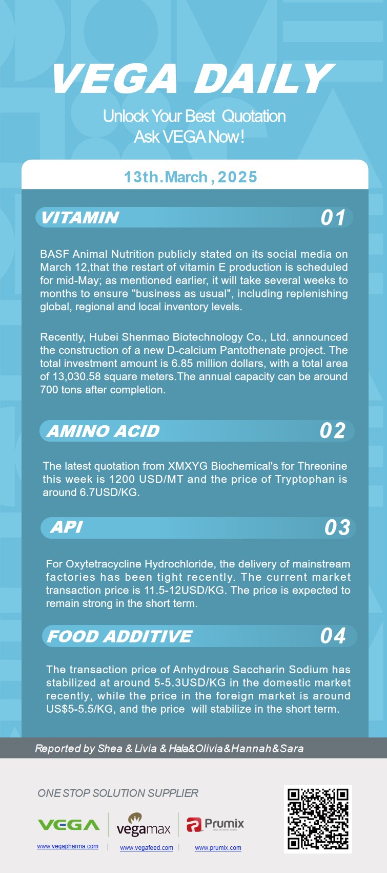 Vega Daily Dated on Mar 13th 2025 Vitamin Amino Acid APl Food Additives.jpg